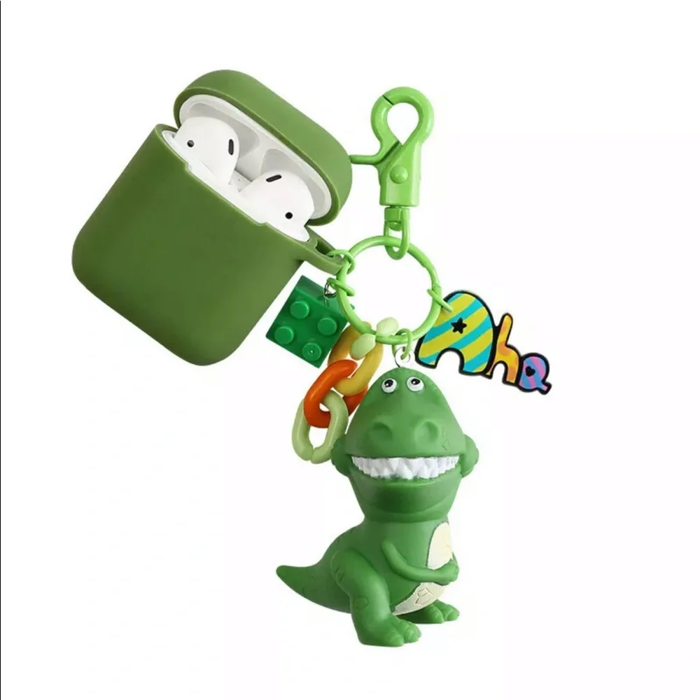 Cartoon Dinosaur AirPods Silicone Case Cover